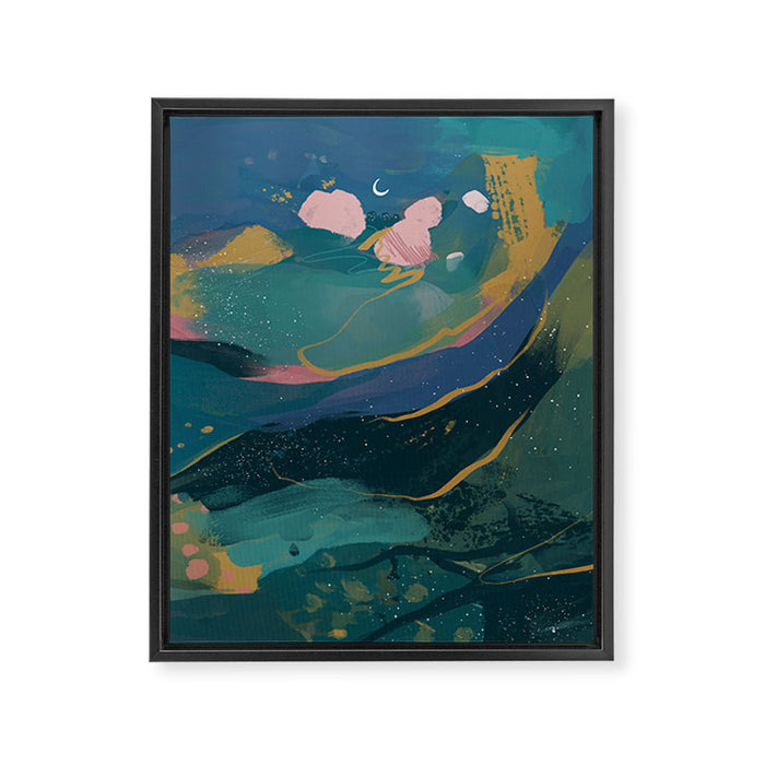 "You Are Worthy" Midnight Background Framed Canvas Print Gallery Image 1