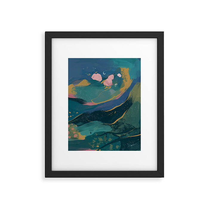 "You Are Worthy" Midnight Background Framed Art Print Gallery Image 1