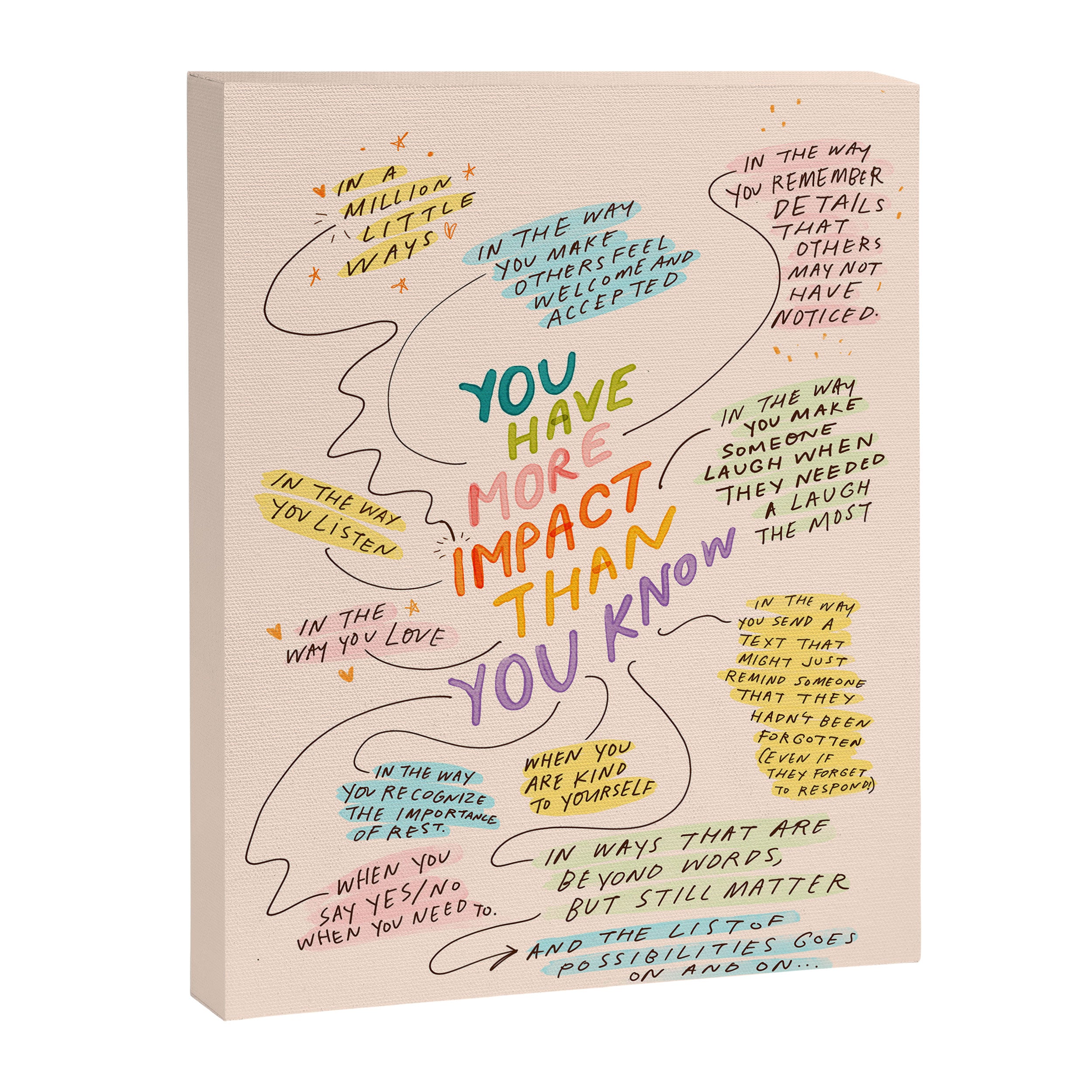 You have more impact than you know Canvas Print Gallery Image 6
