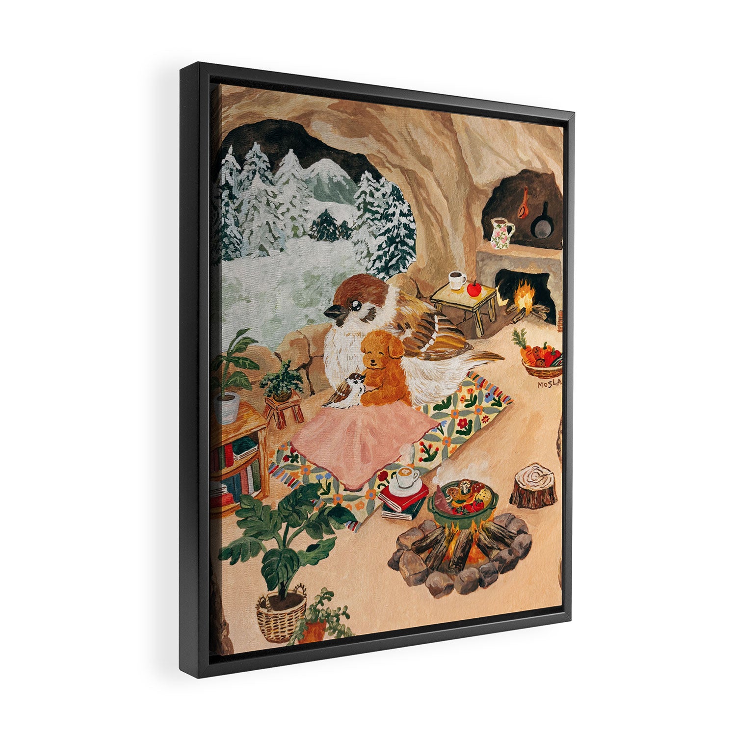 fluffy night Framed Canvas Print Gallery Image 2