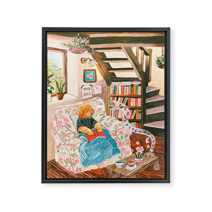 good morning radio Framed Canvas Print Gallery Image 1