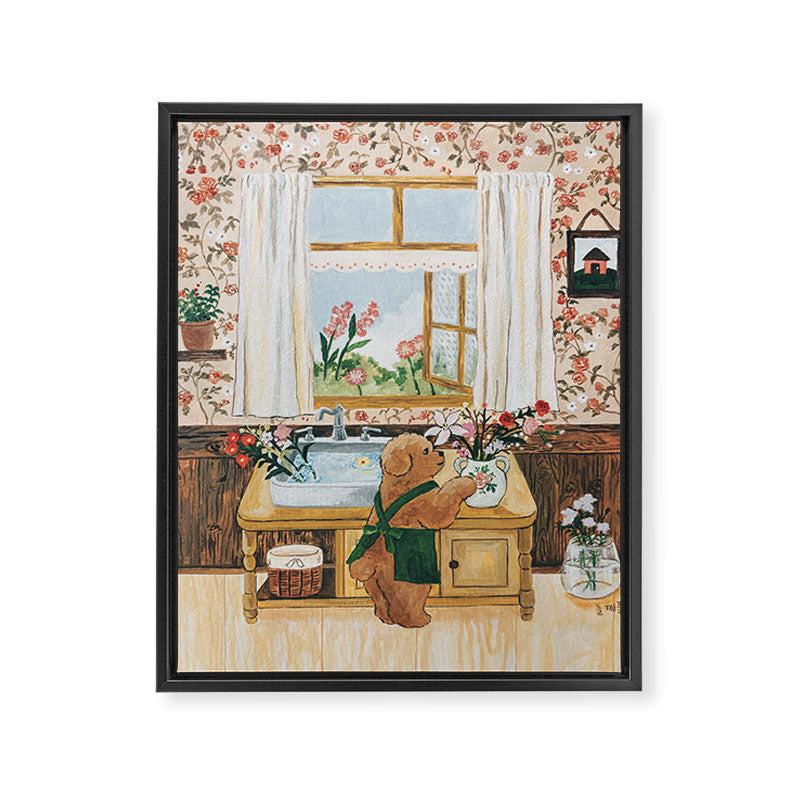 the flowers picked from the garden Framed Canvas Print Gallery Image 6