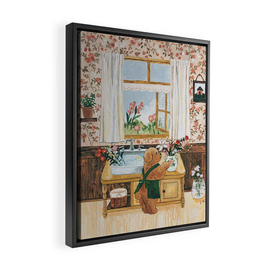 the flowers picked from the garden Framed Canvas Print Gallery Image 2