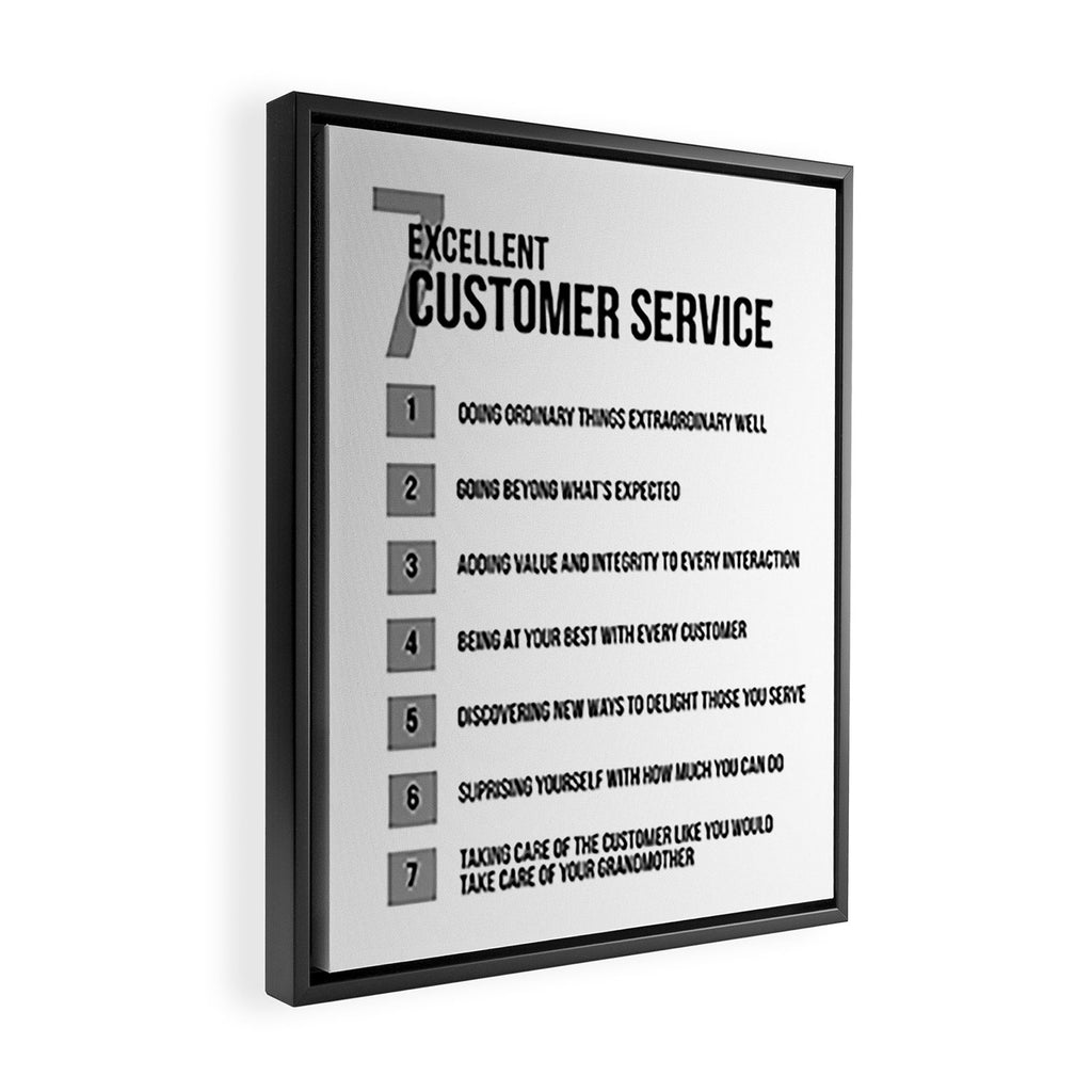 7 Excellent Customer Service, Customer Service Quotes, Quote To Print Framed Canvas Print Gallery Image 2