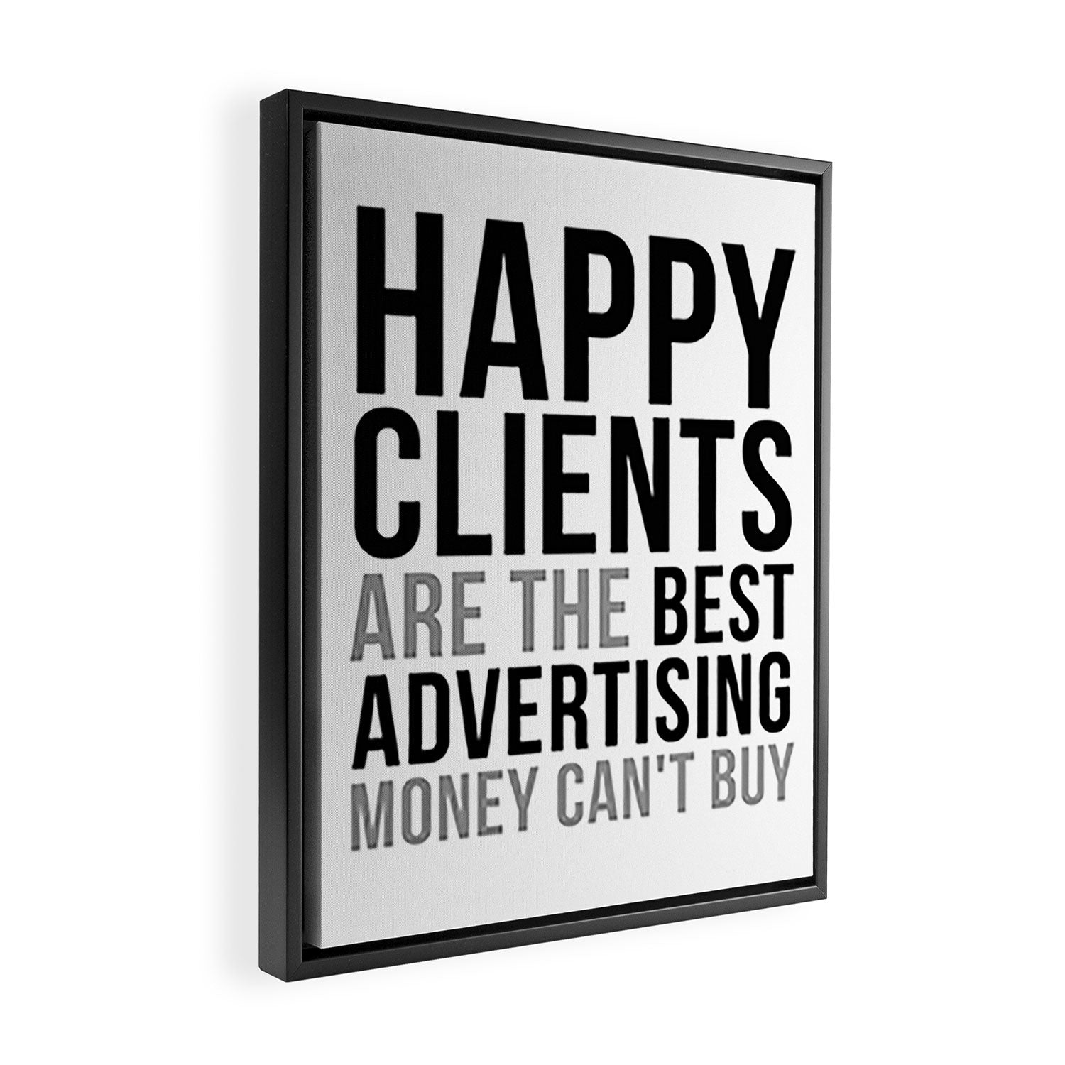 Happy Clients, Office Decor, Office Wall Art, Office Art, Office Gifts Framed Canvas Print Gallery Image 2