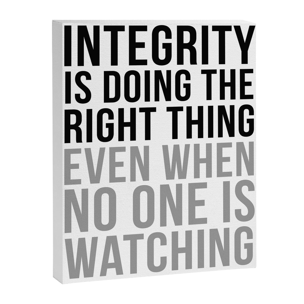 Integrity Is Doing The Right Thing, Office Wall Art, Office Art, Office Gifts Canvas Print Gallery Image 6