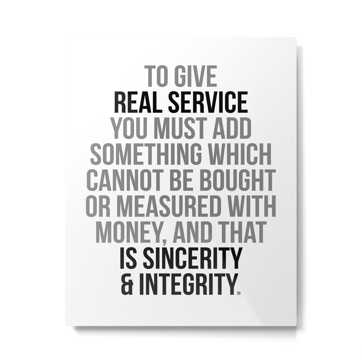 Real Service Quotes, Office Decor, Office Wall Art, Office Art, Office Gifts Metal Print Gallery Image 4