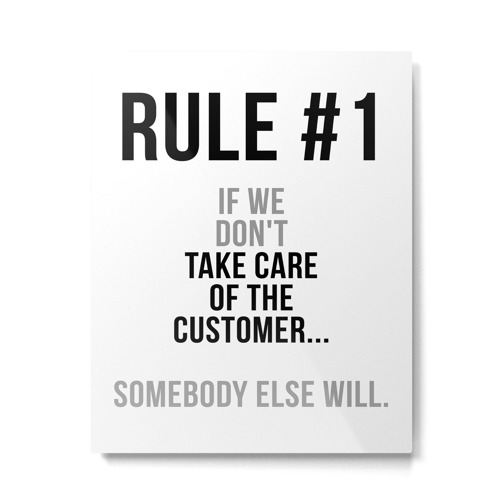 Take Care Of The Customer, Office Decor, Office Wall Art, Office Art, Office Gifts Metal Print Gallery Image 4