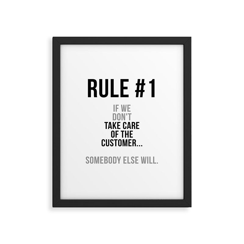 Take Care Of The Customer, Office Decor, Office Wall Art, Office Art, Office Gifts Framed Art Print Gallery Image 5