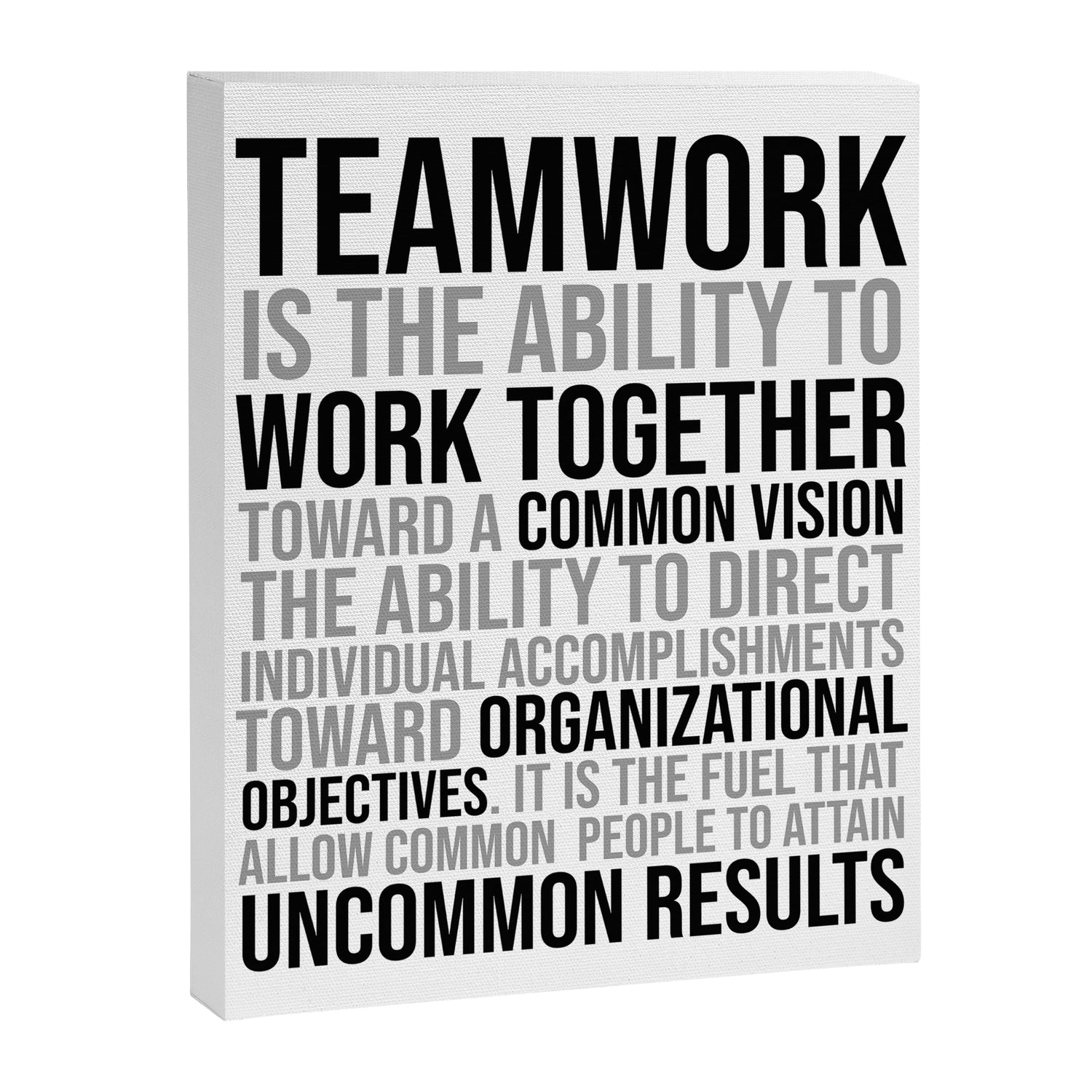 Teamwork is the ability to work together, Team work Quotes, Professional Office Decor Ideas Canvas Print Gallery Image 6