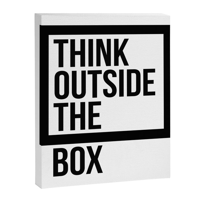 Think Outside The Box, Office Wall Art, Office Art, Office Gifts Canvas Print Gallery Image 1