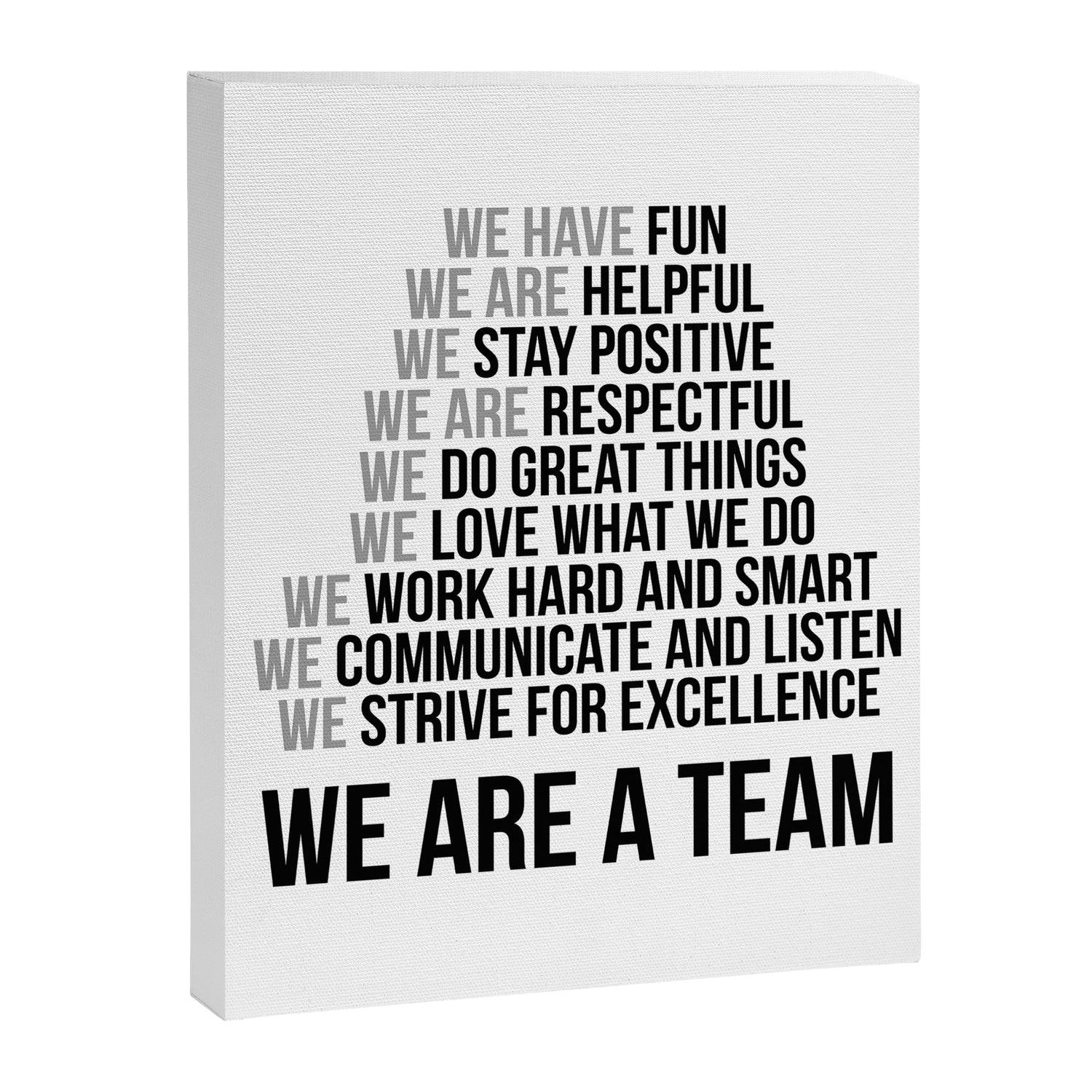 We Are A Team, Teamwok Quotes, Office Decor, Office Wall Art Canvas Print Gallery Image 6