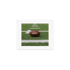American Football Court with ball on Gras Art Print Gallery Image 1