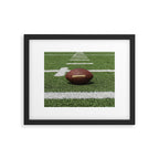 American Football Court with ball on Gras Framed Art Print Gallery Image 4