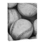 Baseballs Black & White Graphic Illustration Design Canvas Print Gallery Image 6