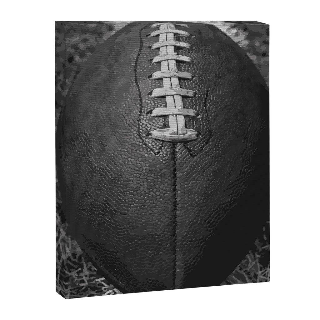 Big American Football black & white Canvas Print Gallery Image 6