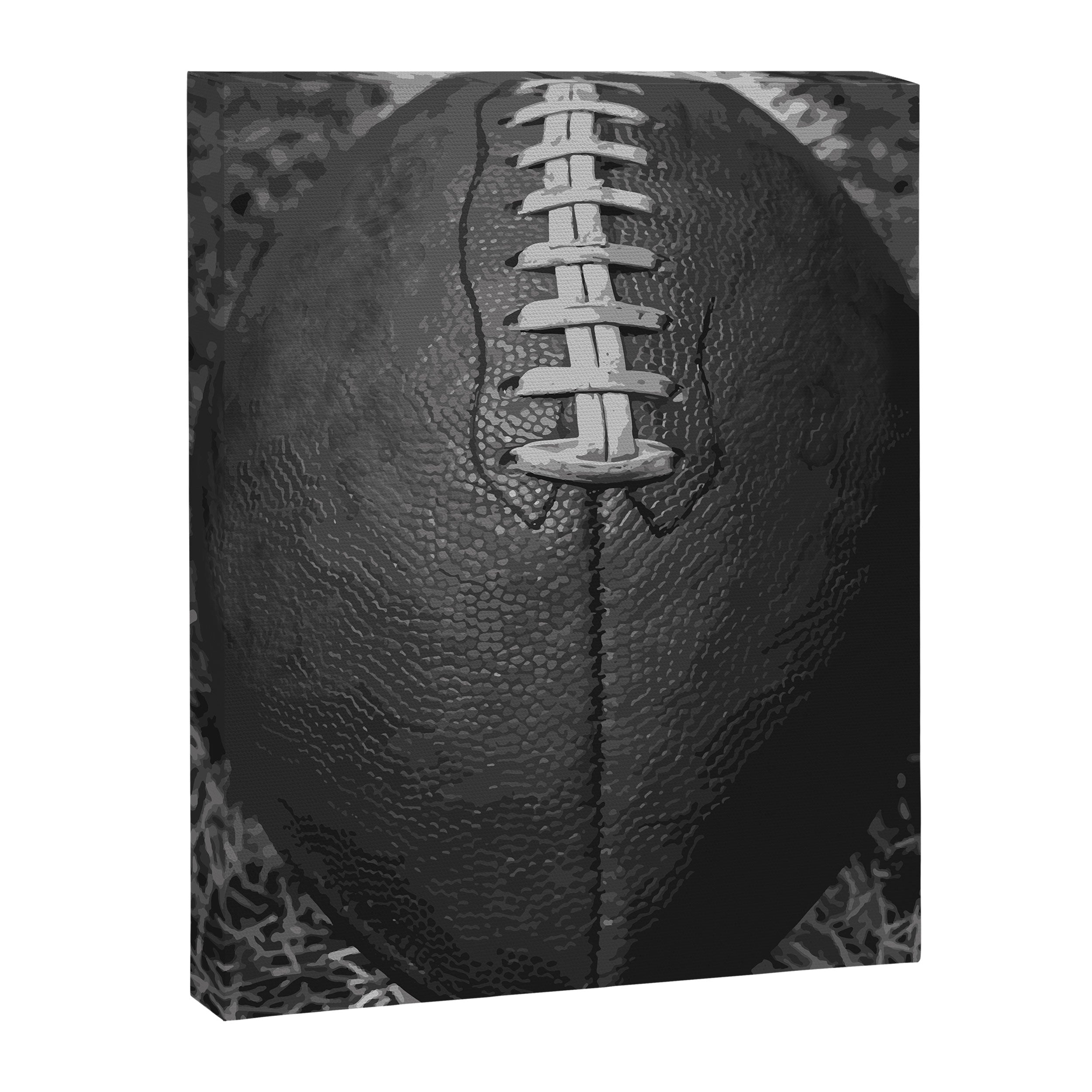 Big American Football black & white Canvas Print Gallery Image 6