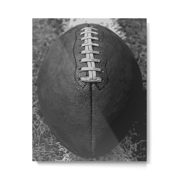 Big American Football black & white Metal Print Gallery Image 1