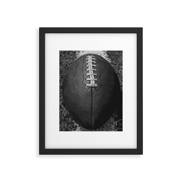 Big American Football black & white Framed Art Print Gallery Image 1