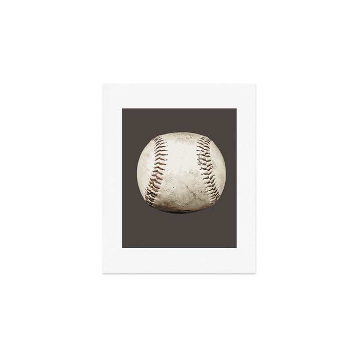 Big Baseball Illustration brown Art Print Gallery Image 1