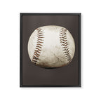 Big Baseball Illustration brown Framed Canvas Print Gallery Image 6