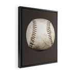 Big Baseball Illustration brown Framed Canvas Print Gallery Image 2