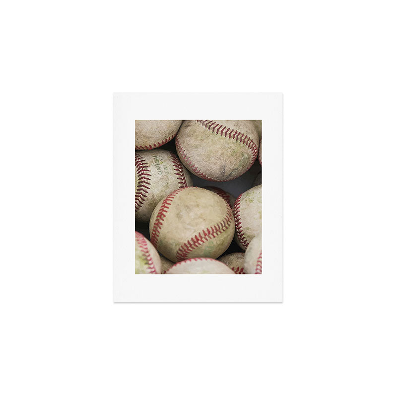 Many Baseballs - Background pattern Sports Illustration Art Print Gallery Image 1