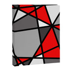 Triangels Geometric Lines red - grey - white Canvas Print Gallery Image 6