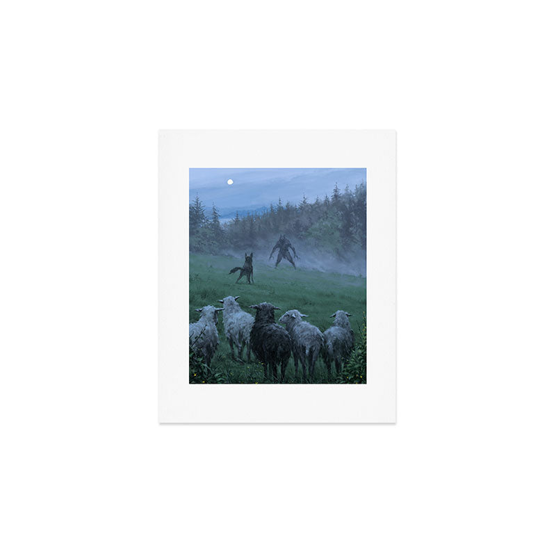 Shepherd and his faithful dog Art Print Gallery Image 1