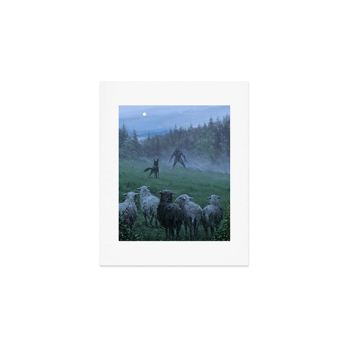 Shepherd and his faithful dog Art Print Gallery Image 1