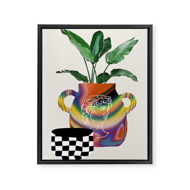 A house plant / Still life Framed Canvas Print Gallery Image 6