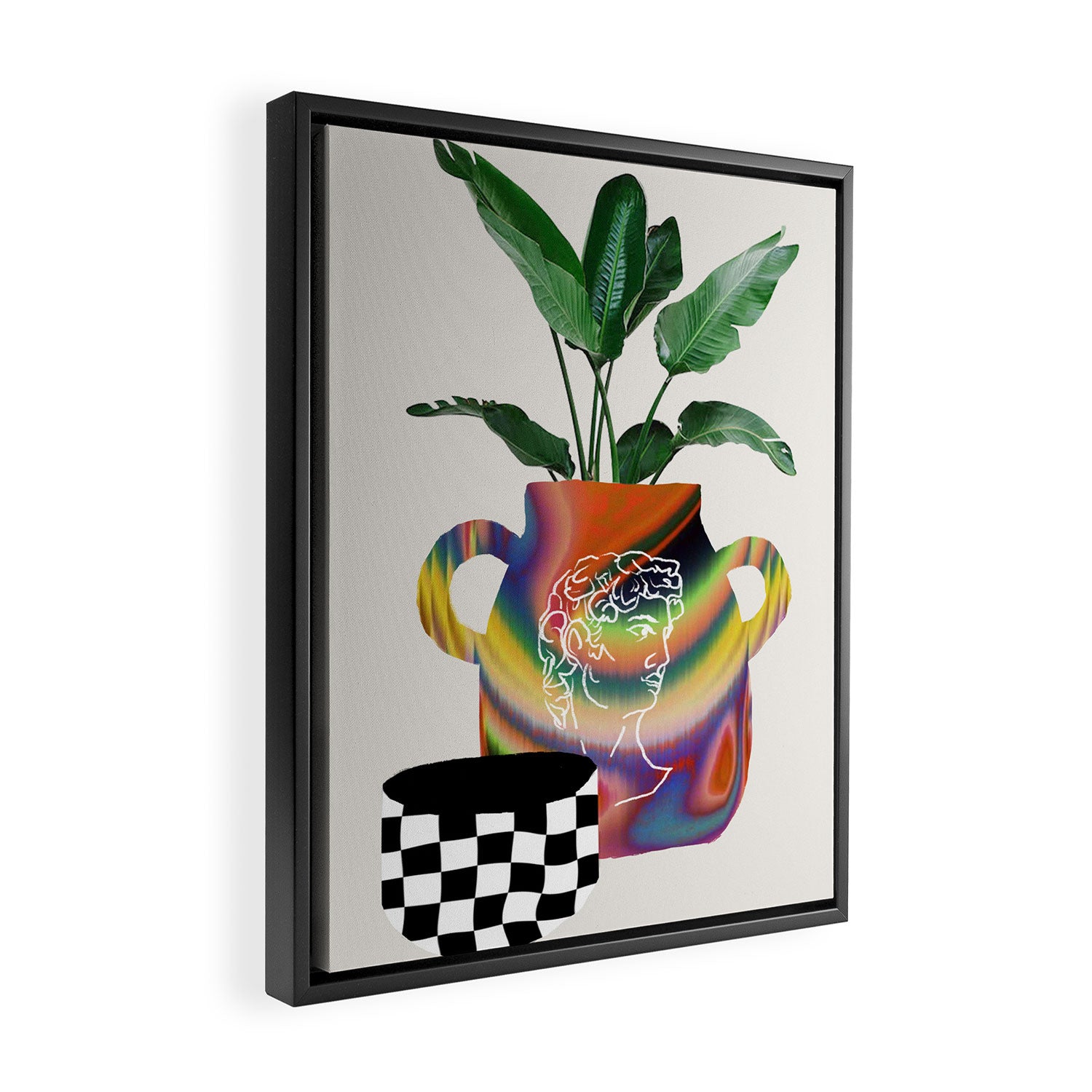 A house plant / Still life Framed Canvas Print Gallery Image 2