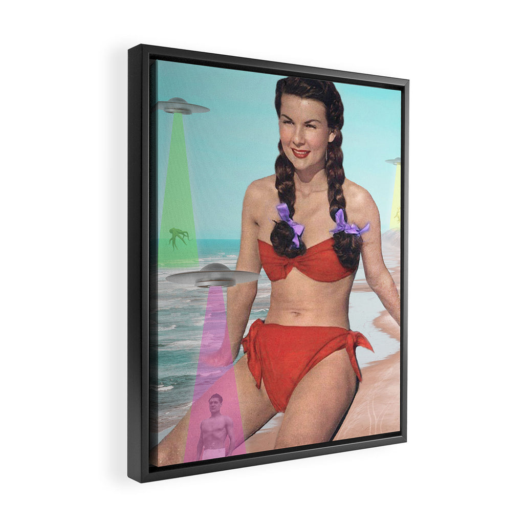 Abductions on the Beach Framed Canvas Print Gallery Image 2