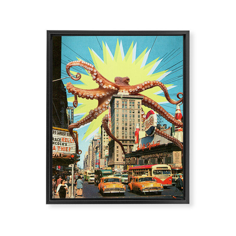 Attack of the Octopus Framed Canvas Print Gallery Image 6