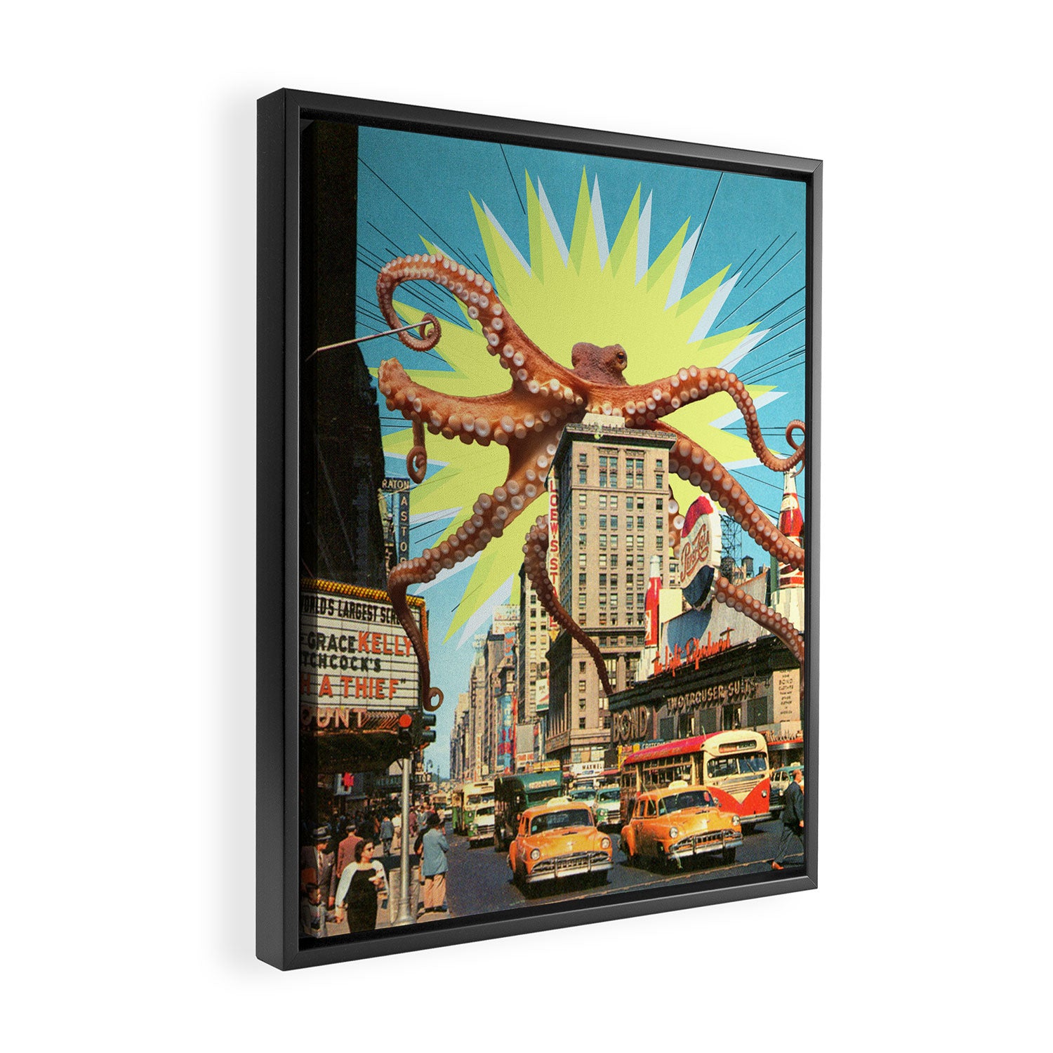 Attack of the Octopus Framed Canvas Print Gallery Image 2