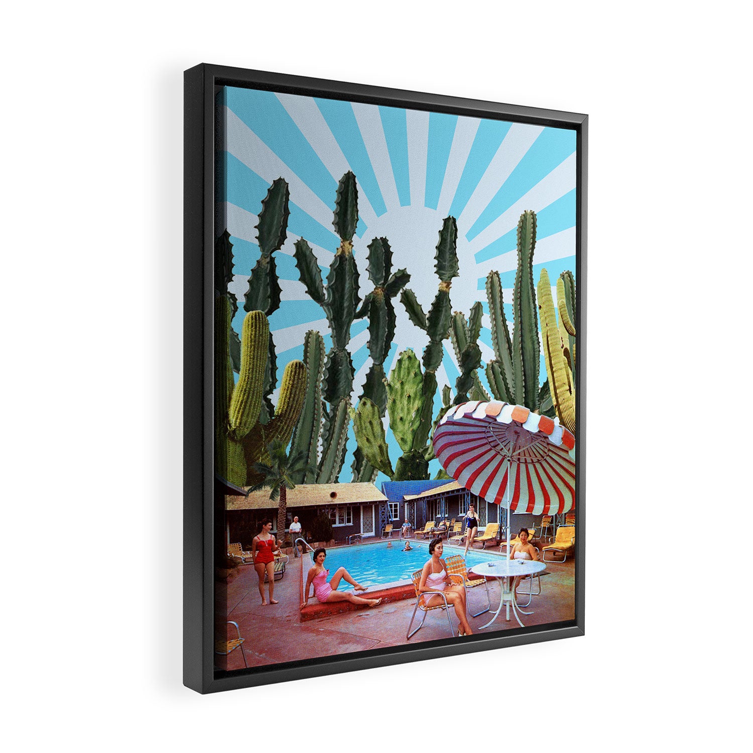 Cactus Inn Framed Canvas Print Gallery Image 2