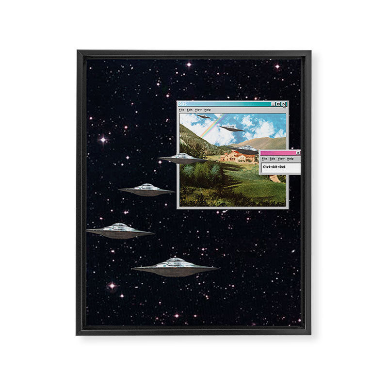 Ctrl+Alt+Del // Returning UFOs Framed Canvas Print Gallery Image 6