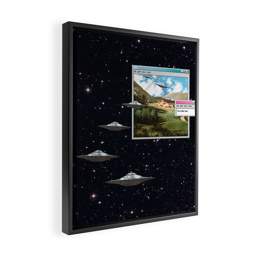 Ctrl+Alt+Del // Returning UFOs Framed Canvas Print Gallery Image 2