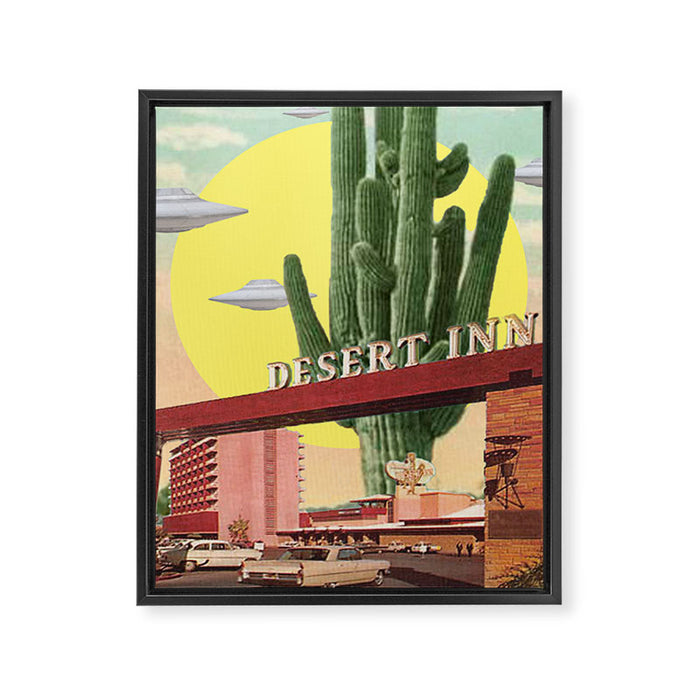Desert Inn (Square) Framed Canvas Print Gallery Image 1