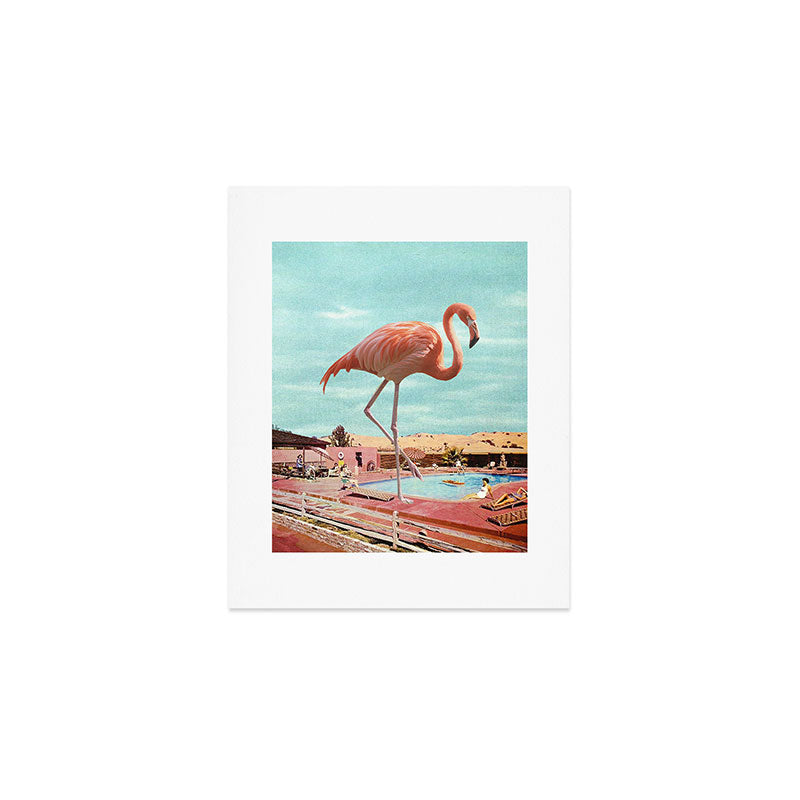 Flamingo on Holiday Art Print Gallery Image 1