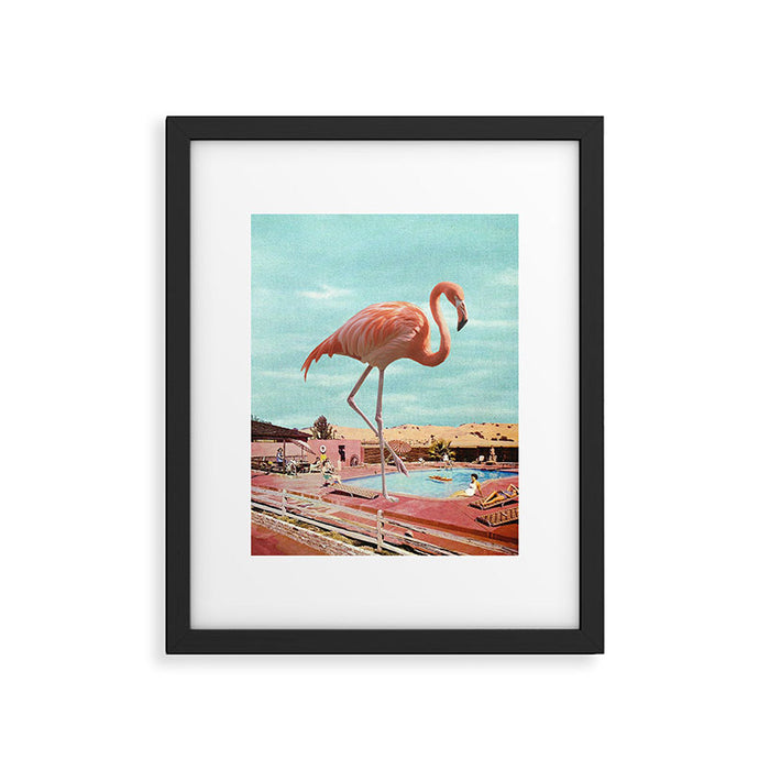 Flamingo on Holiday Framed Art Print Gallery Image 1
