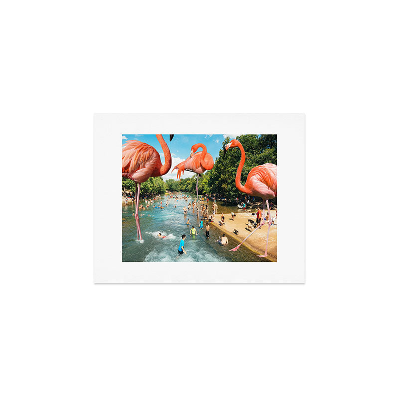Flamingo Shore Art Print Gallery Image 1
