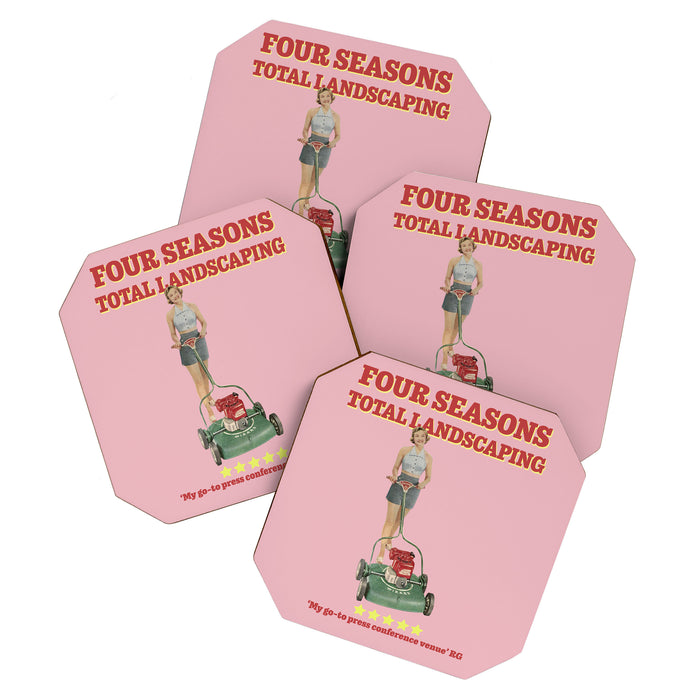 Four Seasons Total Landscaping (Pink) Coaster Gallery Image 1