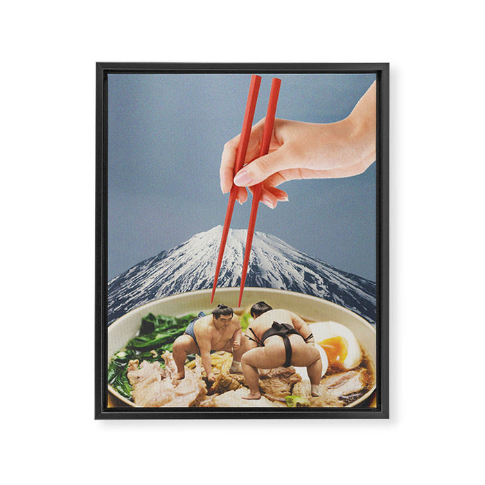 Fuji, Sumo, Ramen // Japan Love Framed Canvas Print Gallery Image 1