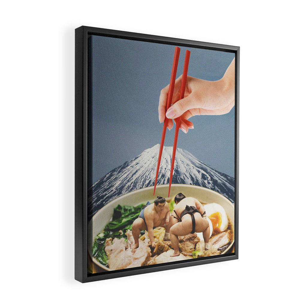 Fuji, Sumo, Ramen // Japan Love Framed Canvas Print Gallery Image 2