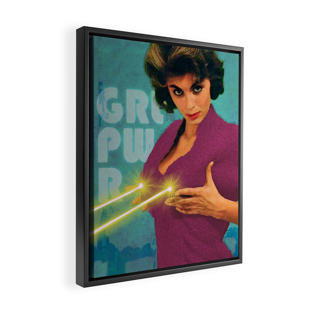GRL PWR Framed Canvas Print Gallery Image 2