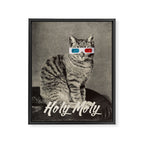 Holy Moly cat Framed Canvas Print Gallery Image 6