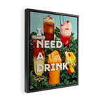 I need a drink (Cocktail time!) Framed Canvas Print Gallery Image 2