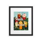 I need a drink (Cocktail time!) Framed Art Print Gallery Image 5