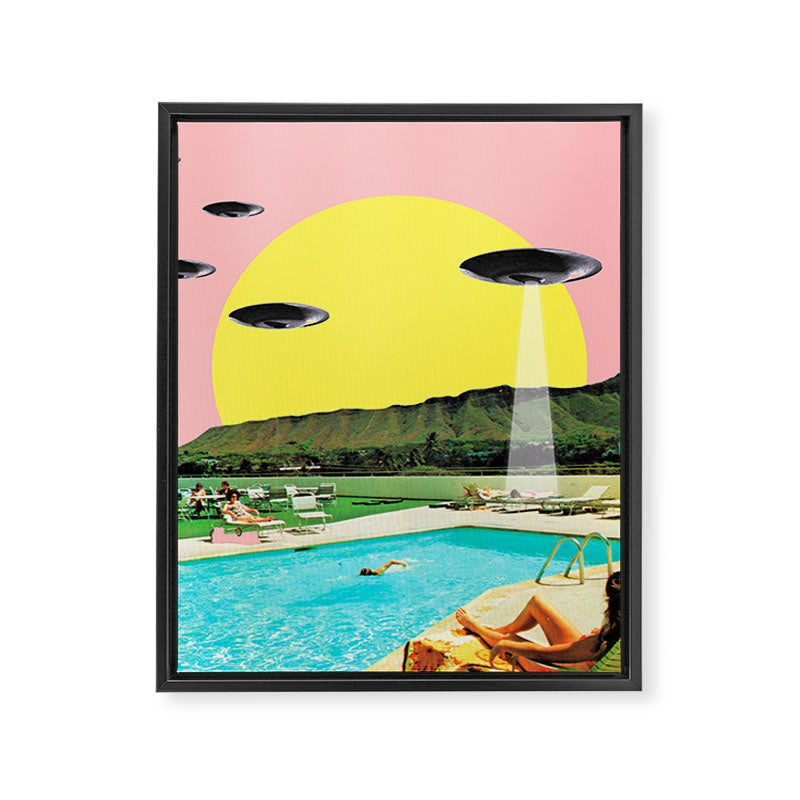 Invasion on vacation (Square) Framed Canvas Print Gallery Image 8